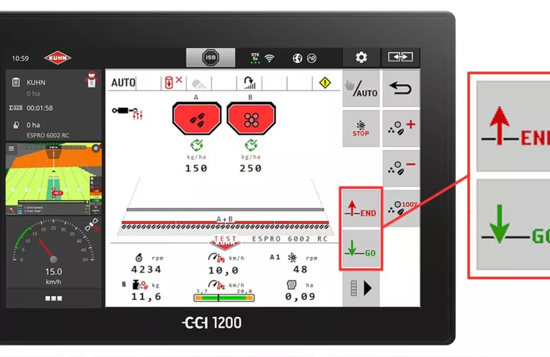 the GO & END function on the CCI 1200