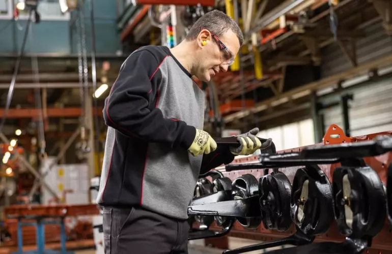 Employee manufacturing at KUHN Saverne, France