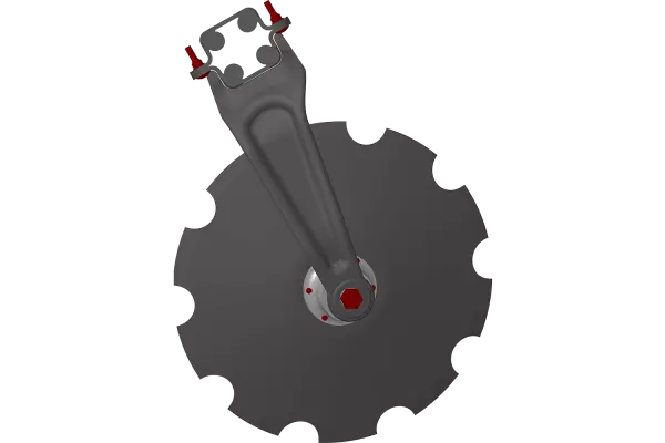 Большие диски диаметром 620 мм и толщиной 6 мм позволяют максимально долго выполнять работы до следующей замены.