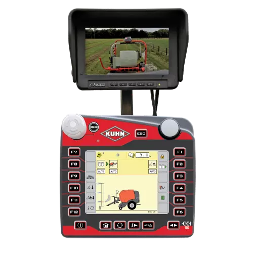 Экран, обеспечивающий обзор обмотчиков и тюков