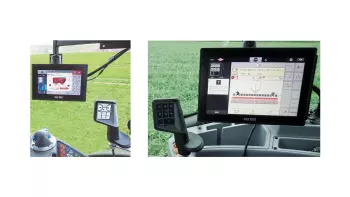 Установите свой инновационный джойстик CCI A3 ISOBUS рядом с подлокотником для обеспечения повышенного комфорта в кабине. 